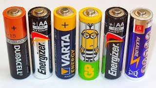 AA Alkaline Battery Capacity Test  Duracell GP Varta Energizer [upl. by Ormsby]