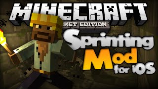 SPRINTING in MCPE  Sprinting Mod  Minecraft Pocket Edition [upl. by Saihttam]