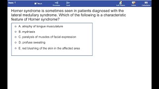 USMLE Practice Question and Answer 2 I Horner Syndrome [upl. by Nibbs166]