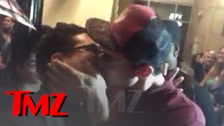 Justice League Star Ezra Miller Kisses Fanboy  TMZ [upl. by Elisabetta]