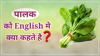 पालक को इंग्लिश में क्या कहते है  Palak ko english mein kya kahate hain palakinenglish [upl. by Kifar]