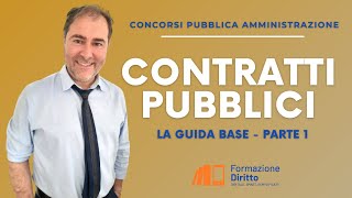 Concorsi Pubblica Amministrazione  Contratti Pubblici  La Guida base Parte 1 [upl. by Dieterich425]