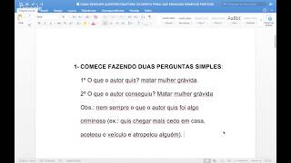 COMO RESOLVER QUESTÃ•ES OBJETIVAS DE DIREITO PENAL QUE ENVOLVAM EXEMPLOS PRÃTICOS [upl. by Yeldahc]