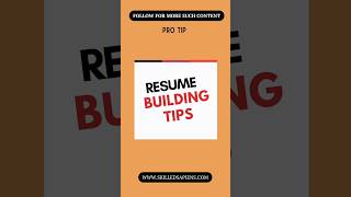 Essential Resume Building Tips [upl. by Annissa]