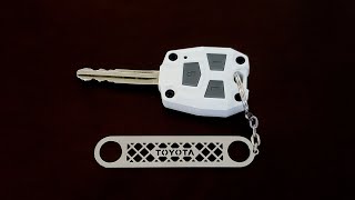 FJ Cruiser Key Fob Battery Replacement and AJT Design Key [upl. by Jewell]