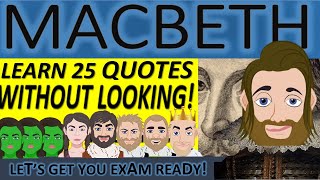 Learn 25 Quotes Without Looking in Under 10 minutes for Macbeth by William Shakespeare [upl. by Eitsyrhc]