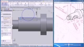 SOLIDWORKS VÁLVULA DE MARIPOSA EJE 2 [upl. by Dloniger]