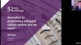 Remedies in proprietary estoppel claims where are we now – Webinar by William East [upl. by Millda]