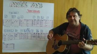 Fingerstyle Guitar Lesson 134 ANNIES SONG John Denver [upl. by Popper]