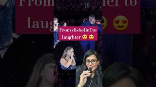 From disbelief to laughter 😃 😍 Taylors cute reaction shorts taylorswift swifties [upl. by Middendorf380]