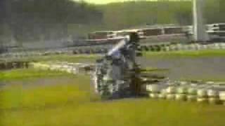 unknown go kart crash over tire wall [upl. by Koziara]