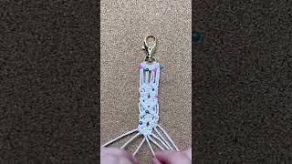 鑰匙圈手機掛繩 DIY Easy Macrame Keychain  Wristlet Phone Strap Tutorial [upl. by Bathesda]