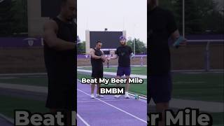 Racing athlete in a mile vs beer mile [upl. by Marlin]