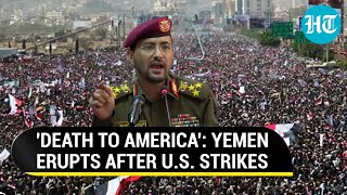 Punish America Thousands Seek Revenge By Houthis In Yemen After US Strikes  Watch [upl. by Enid]