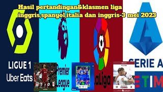 hasil dan klasmen liga elit eropainggrisspanyolitalia dan prancis 3 mei 2023 [upl. by Pilihp423]