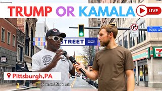 Live in Pennsylvania Asking People Who Theyre Voting For [upl. by Edrahs]