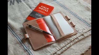 Making a Leather Notebook Case By Hand [upl. by Meekahs]