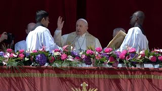 Easter Urbi et Orbi Blessing with Pope Francis 17 April 2022 HD [upl. by Venterea]