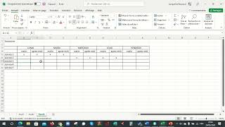 réaliser un semainier sur Excel [upl. by Aeneas]