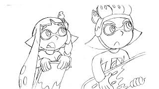 Aaron ink boarding Splatoon Animatic [upl. by Kinson210]