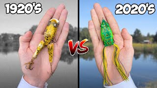 100 YEAR OLD FROG vs MODERN FROG Bass Fishing Challenge INSANE [upl. by Anifesoj]