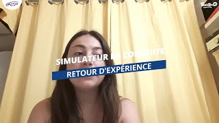 Le simulateur de conduite  Alexia élève ECF Meaux [upl. by Aitnuahs]