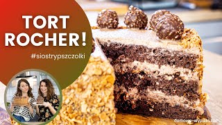 Tort Rocher ❤️ Prosty smaczny czekoladowy tort z chrupką z orzechów laskowych [upl. by Kaspar389]