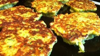 Fried Zucchini Recipe Zucchini Fritters YUM [upl. by Nellad325]