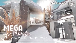 Bloxburg  MEGA Christmas Winter private mansion  NOLARGE PLOT  EXTERIOR  Le Yuii [upl. by Corliss]