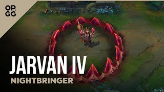 Nightbringer Jarvan IV – OPGG Skin Review – League of Legends [upl. by Klein]