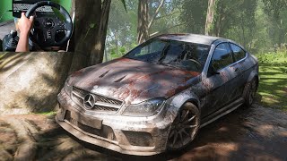 Rebuilding MercedesBenz C63 AMG Forza Horizon 5  Pxn V9 Stering Wheel GamePlay [upl. by Yenial]