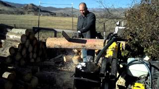 Homemade log splitter part 2 [upl. by Ailb]