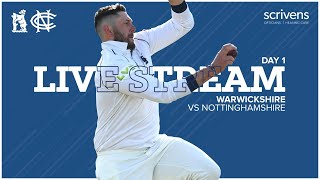 🔴 LIVE  Warwickshire vs Nottinghamshire  County Championship Day 1 [upl. by Esiuqcaj]