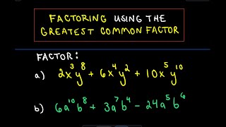 ❖ Factoring Using the Great Common Factor GCF  Example 1 ❖ [upl. by Yankee]