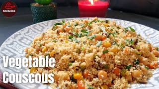 Vegetable Couscous  vegetable couscous recipe easy  Moroccan Couscous [upl. by Suoirad]