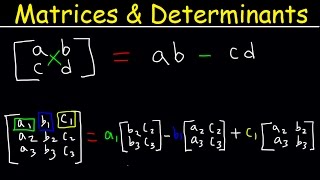 Determinant of 3x3 Matrices 2x2 Matrix Precalculus Video Tutorial [upl. by Razaele98]