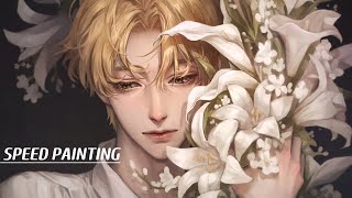 꽃다발 Bouquet Speed Painting  Clip Studio [upl. by Adgam]