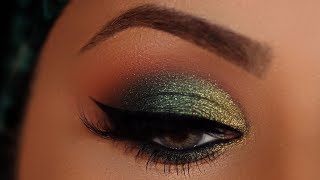 INTENSE EMERALD SMOKEY EYES MAKEUP TUTORIAL [upl. by Shiller]