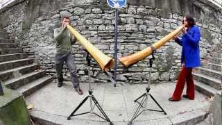 ADELE B amp ZALEM Didgeridoo Duet [upl. by Adnilak192]