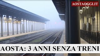 Valle dAosta tre anni senza treni  3 Gennaio 2024 il primo giorno del servizio Bus sostitutivo [upl. by Aicenav371]