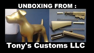 UNBOXING Tonys Customs LLC OD Green CARAR stocks and handguard [upl. by Nymsaj]