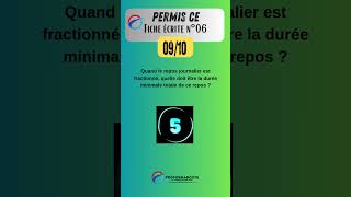 Permis CE  Fiche écrite 06 question 09 quiz questionnaire [upl. by Okime627]