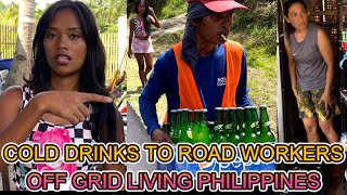 🇵🇭 Cold Drinks For Road Construction Workers amp Tiny House Update OFF GRID FAMILY LIVING PHILIPPINES [upl. by Ahtnahc]