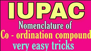 Iupac nomenclature of coordination compoundsBSC 2nd year inorganic chemistry notes knowledge ADDA B [upl. by Thordia]