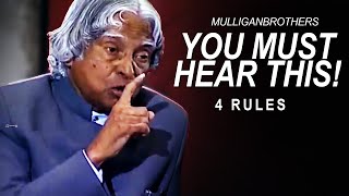 The Most Inspiring Speech 4 True Rules To Success  A P J Abdul Kalam [upl. by Naujled]