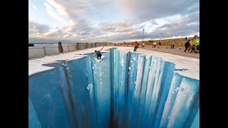 The Crevasse  Making of 3D Street Art [upl. by Ecinrev]