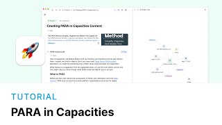 How to Set Up PARA in Capacities [upl. by Enelym805]