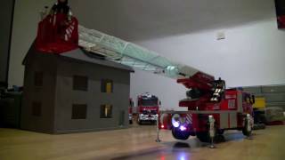 RC FIRE TRUCK l RC DREHLEITER l FIRE LADDER l FUNKTIONSTEST DLK 2312 l [upl. by Aciretal]