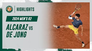 Alcaraz vs De Jong Round 2 Highlights  RolandGarros 2024 [upl. by Okimuk]