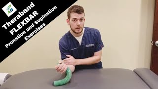 Pronation and Supination of the Forearm Rehab  Theraband Flexbar [upl. by Koy16]